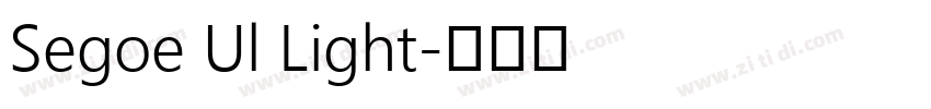 Segoe Ul Light字体转换